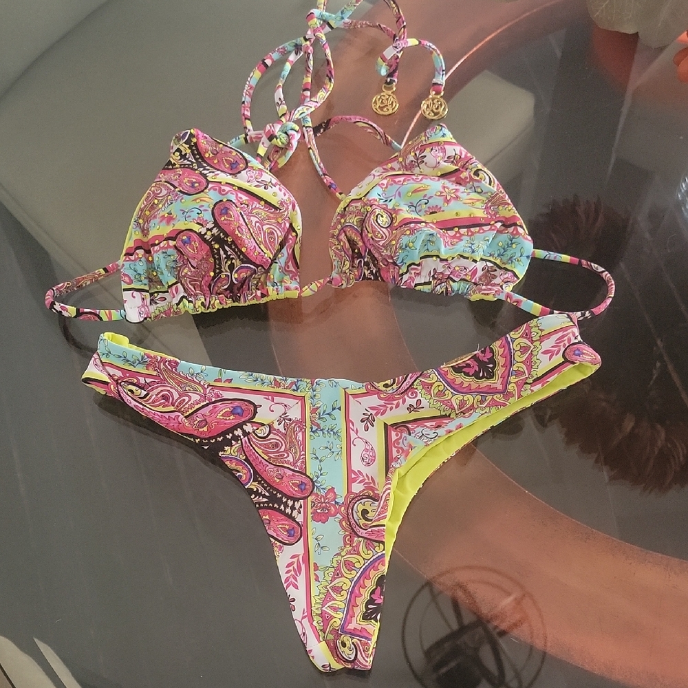Luli Fama Multicolor Paisley Bikini